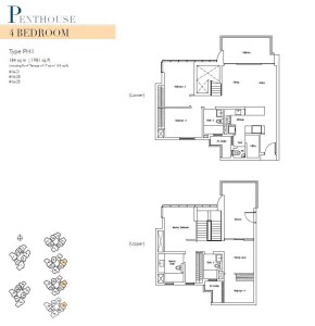 Lakeville Condo Floor Plan 4 Bed Room (1)