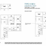 The Poiz Residence Floor Plan 2 Bed Room + Study