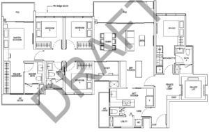 Tapestry tampines CDL 5 bedroom-dual-key-floor-plan